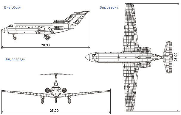 Крыло як 40 чертеж